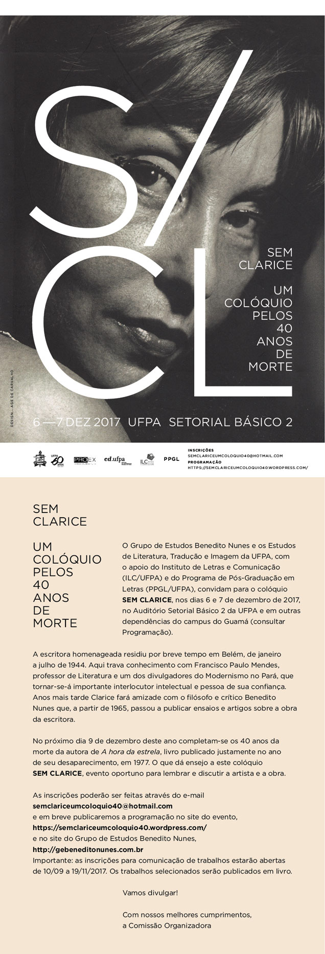 Colóquio 40 Anos Sem E Com Clarice Lispector